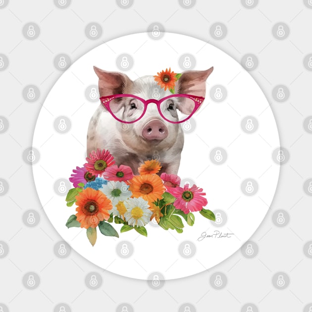 Fancy Glasses B Magnet by Jean Plout Designs